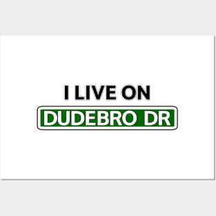 I live on Dudebro Dr Posters and Art